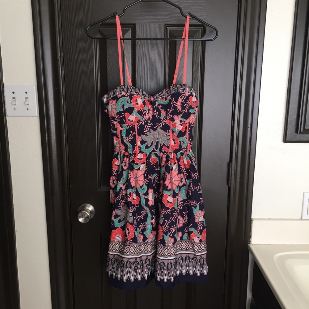 Navy floral dress